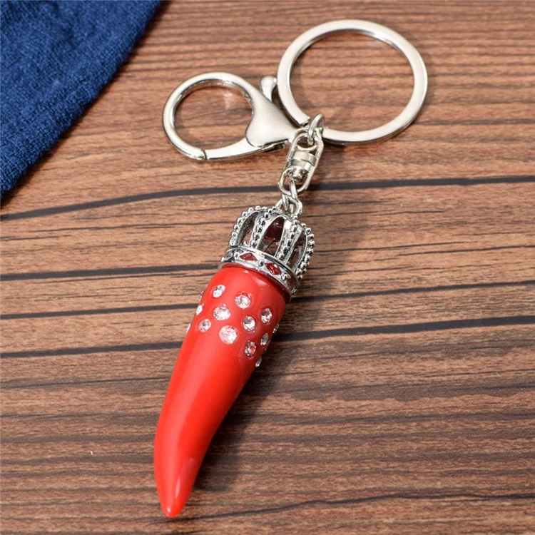 Professional Made Special Italy Souvenirs Zinc Alloy Material Keychain Chili Red Hot Pepper Key Chain