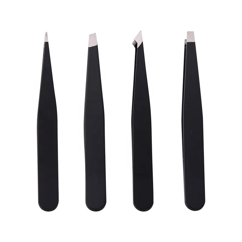 Professional Multi-Purpose Eyebrow Tweezers Wholesale Makeup Tool for Eyebrows & Facial Hair Removal Pointed & Slanted Tips