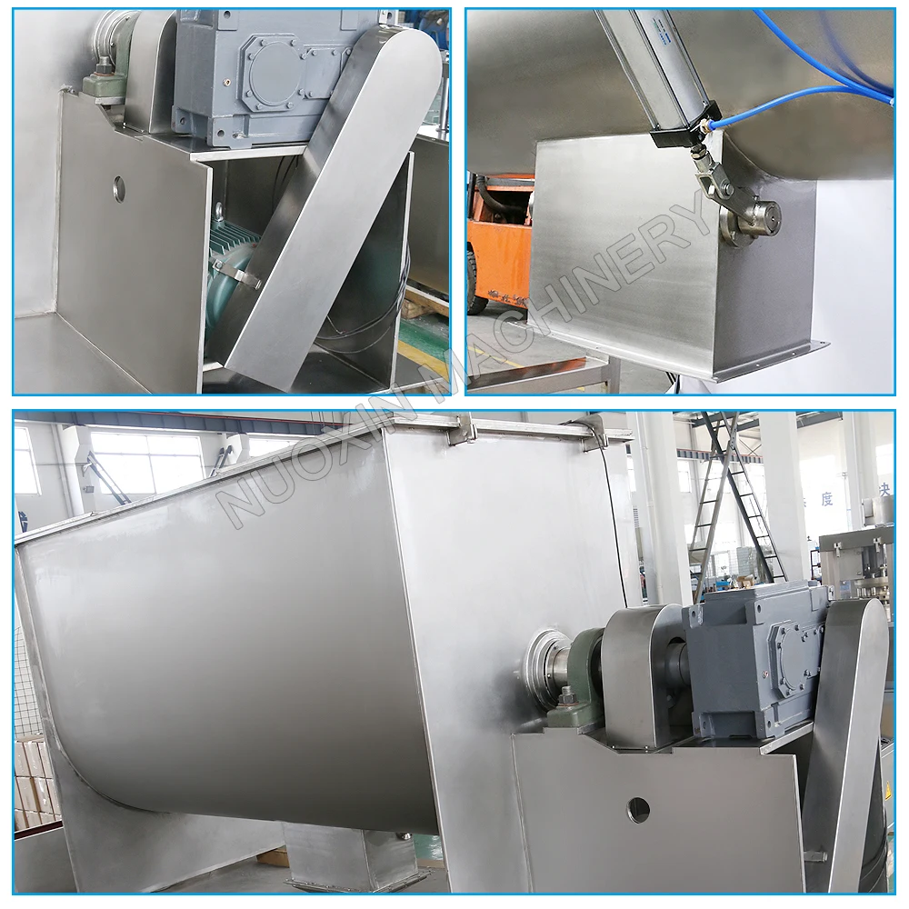WLDH-3 industrial horizontal type ribbon blender detergent spice mixer dry powder mixing machine