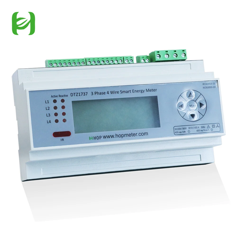 DIN Rail Three Phase Solar Electric Meter
