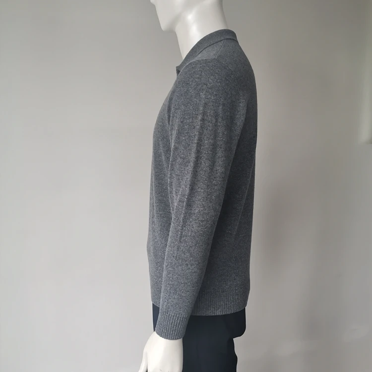 Custom Knitted Sweater Men Fashion Luxury cashmere Sweater Men Pullover Zipper Up Polo Sweater