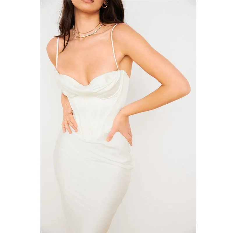 New Arrival 2022 Sexy Bodycon Dress Corset Crystal Satin Dress Sexy Mini Dress for Women Fashion