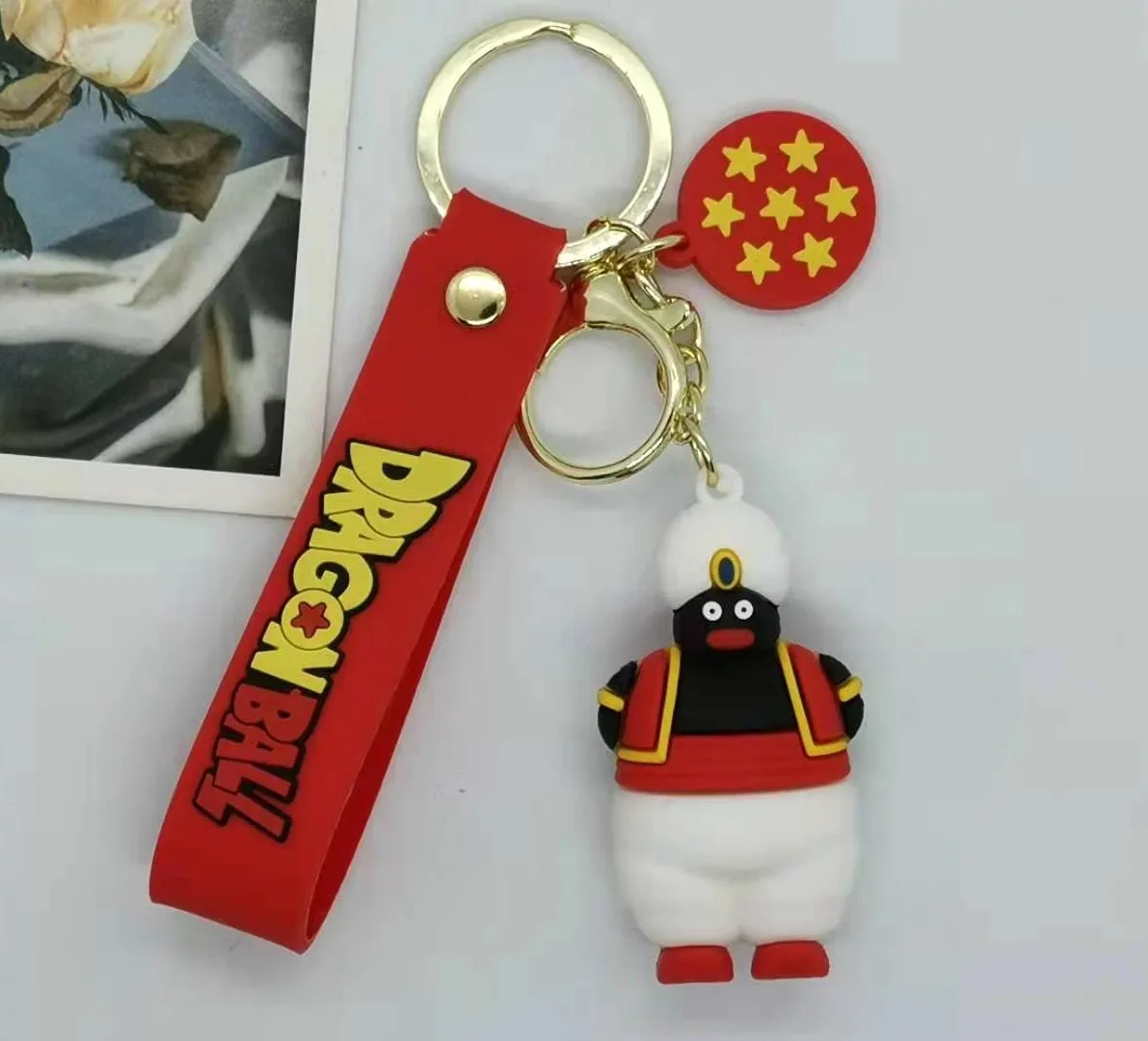 2022 Hot Sell Manufacturer Anime Figures Rubber Keychain Pvc Dragon Ball Letter Keychain