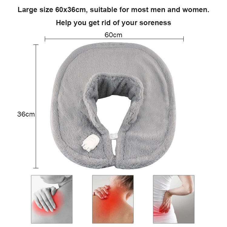 Faux Rabbit Fur Heat Electric Warmer Car Shoulder Pad For Winter