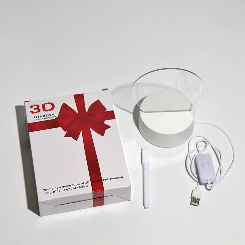 Creative Custom Rectangle Round Square Heart Shaped Blank Acrylic Display Plate Sheet for DIY Writing Message Board 3D LED Lamp