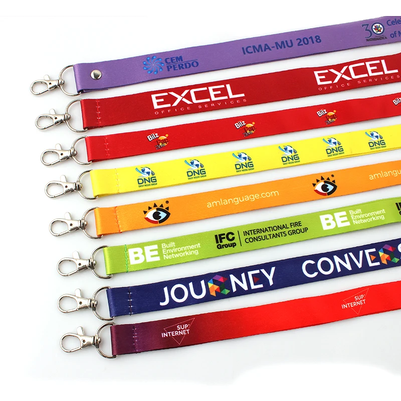 Custom Logo Keychain Lanyard Neck Strap Aviations Gifts Polyester Lanyard Logo Nylon Lanyards Automotive Insurance End Users