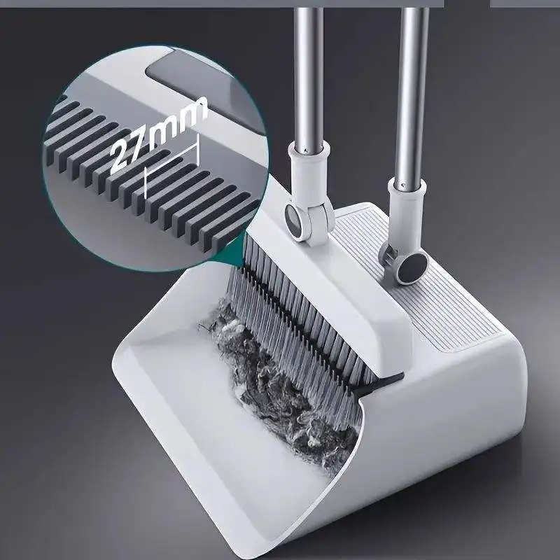 3 in 1 Indoor Outdoor Sweeping Brooms Long Handle Broom with Dustpan Combo Set