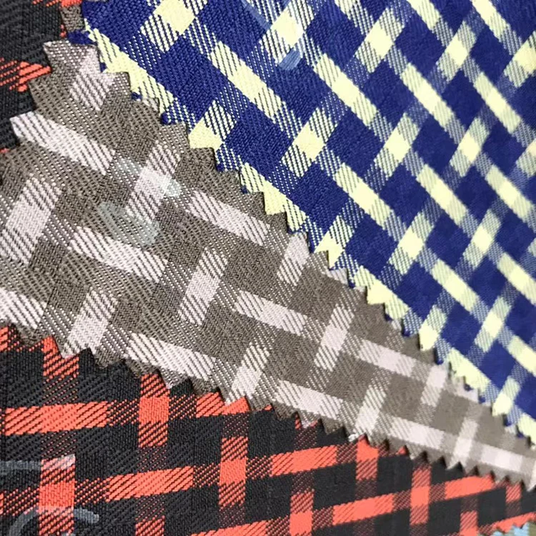 Тонкая летняя ткань из смеси TR, 85% полиэстер, 15% вискоза, ткань в клетку, подходит для мужских костюмов, брюк, блейзера, ткань для одежды