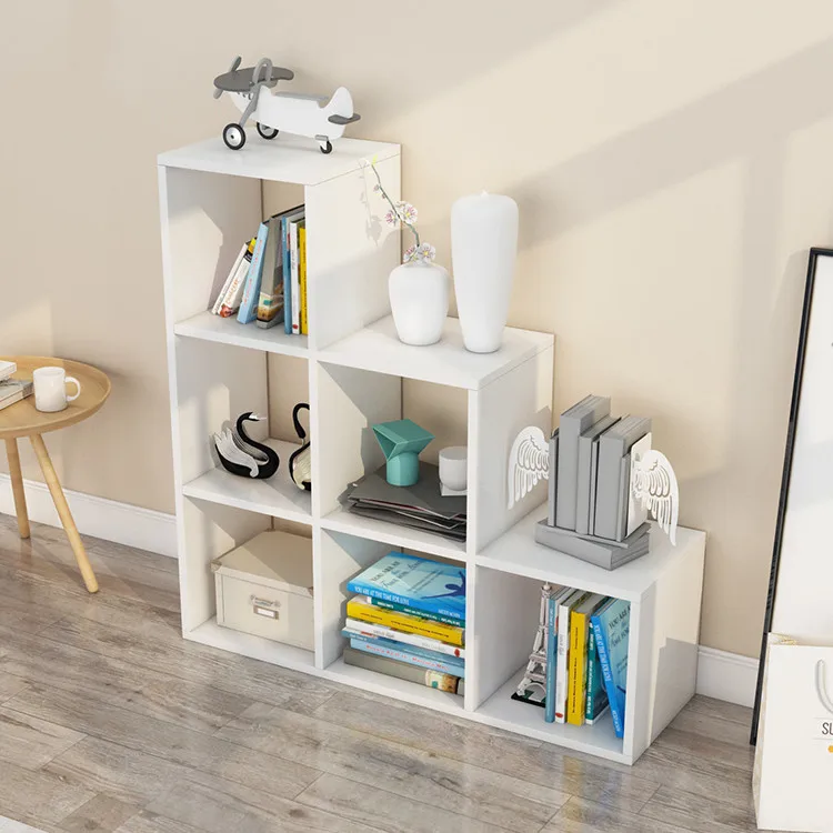 Living Room Furniture New Product Hot Selling Household Storage White Wooden Bookcase Bookshelf Ladder