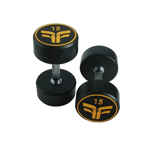 Wholesale Cheap Gym Equipment Dumbbells Set Weight Sturdy Rubber Wrapped Polyurethane Round CPU Steel Carton Body Men Colorful