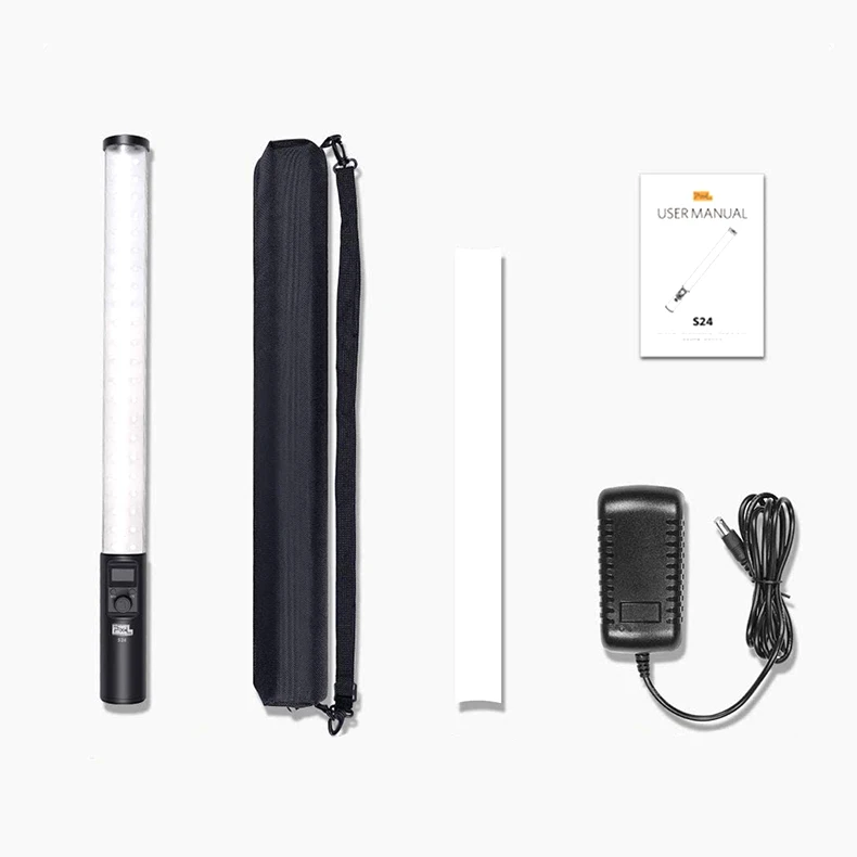 Pixel S24 RGB Light Stick Portabl Handheld RGB LED Tube Light for Photography Painting With Rechargeable Battery