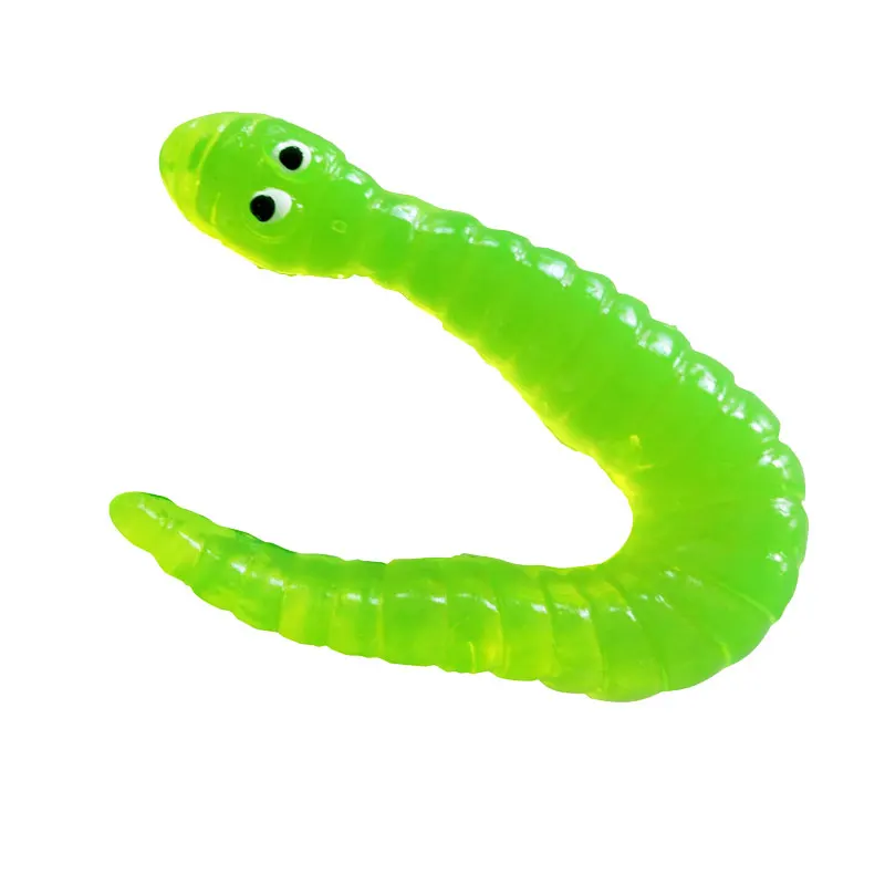 Amazon 2022 hot sale TPR sticky toy disgusting squashy earthworm shape toy