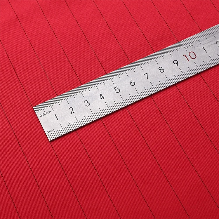 75D*150D Anti-static Microfiber Twill Peach Skin Fabric Work-wear Conductive ESD Fabric for Electronic Factory