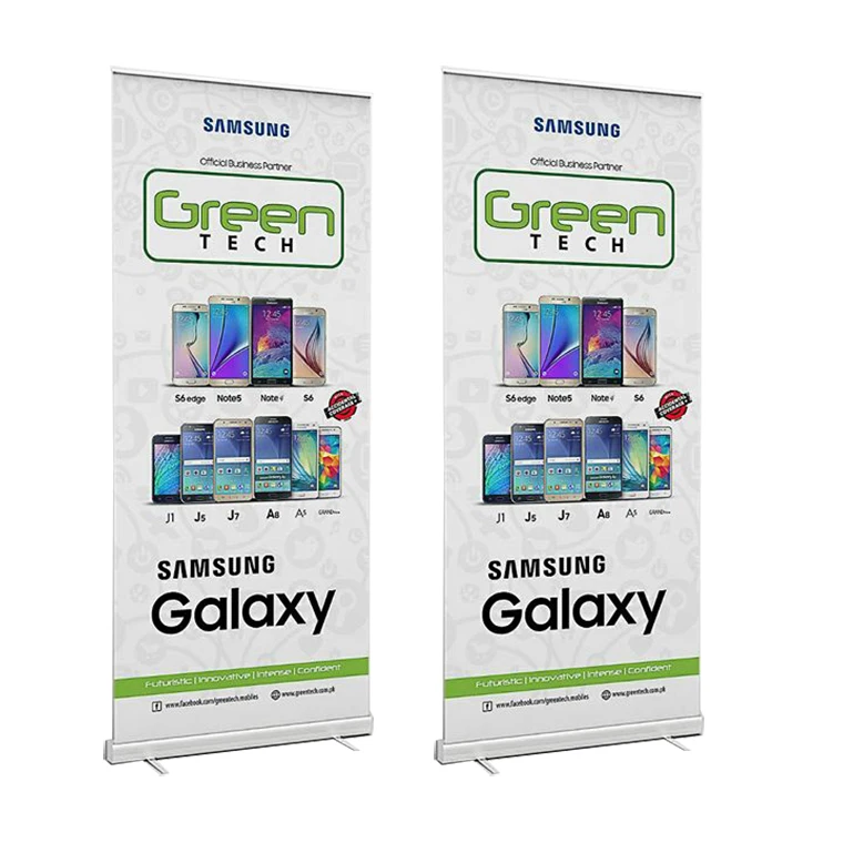 Customizable Digital Printing PVC Plastic Roll-Up Banner Stand for Advertising Various Models Including Card Box Magnetic Card