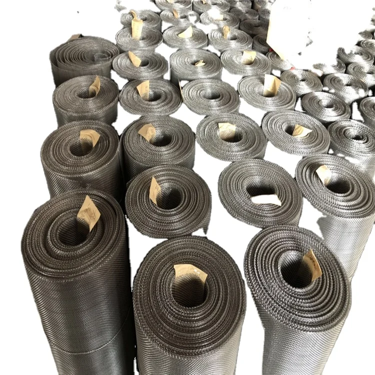 Titanium Woven Wire Mesh 150 Micron Wire Cloth Silver Filters in Stock 100 Mesh Square Hole 2-300 0.035-2.03mm 20-500micron -