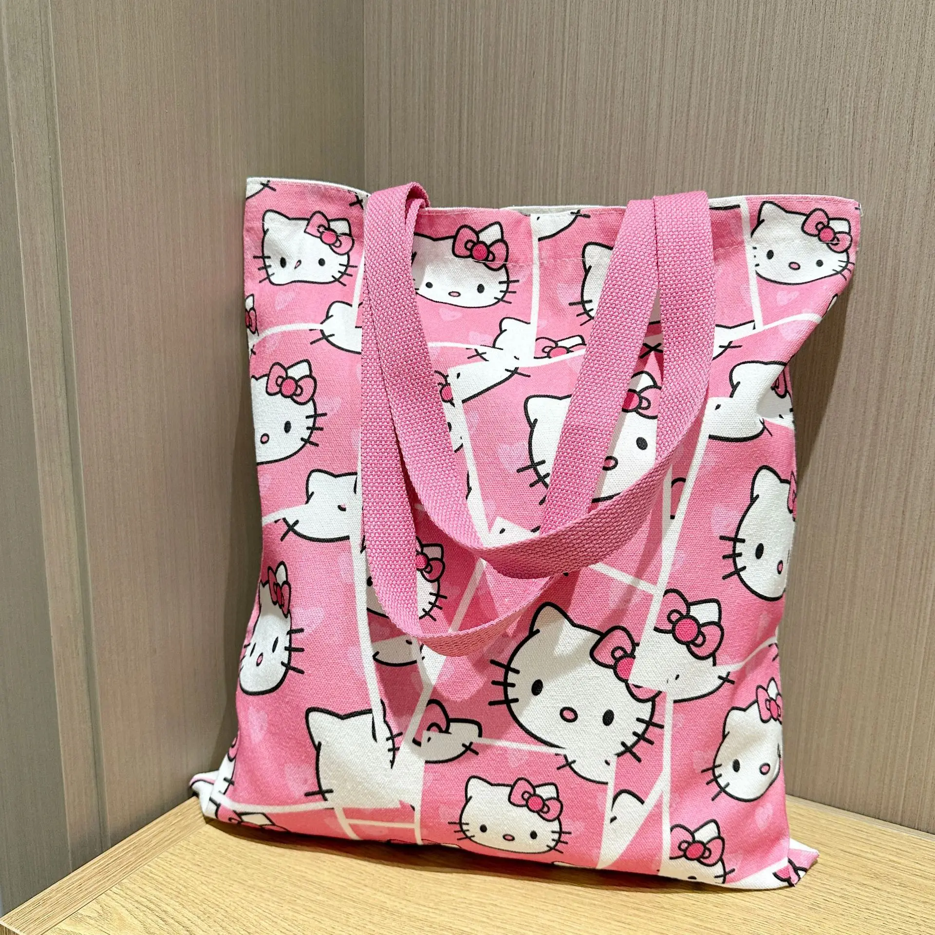 wholesale kawaii women handbags girls portable cute shoulder bag fashion kids kitty big capacity canvas bags