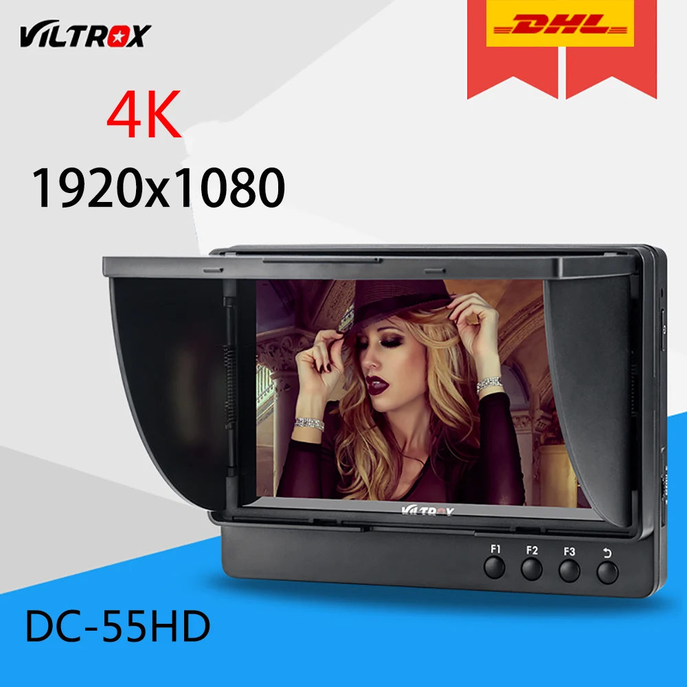 Viltrox DC-55HD 5,5 '4K 1920x1080 IPS HD LCD для фото-и видеокамеры монитор дисплей HD-MI AV для цифровой зеркальной камеры Canon Nikon SONY dslri 4k монитор поле