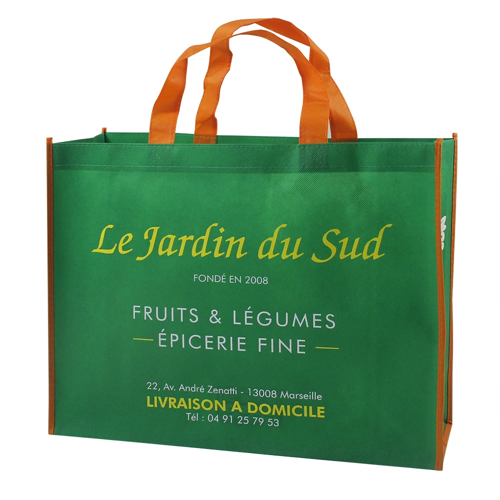 Wholesale Custom Color Spunbond Pla Nonwoven Shopping Bag Reusable Promotional Grocery Bag Eco Non-woven Fabric Bag