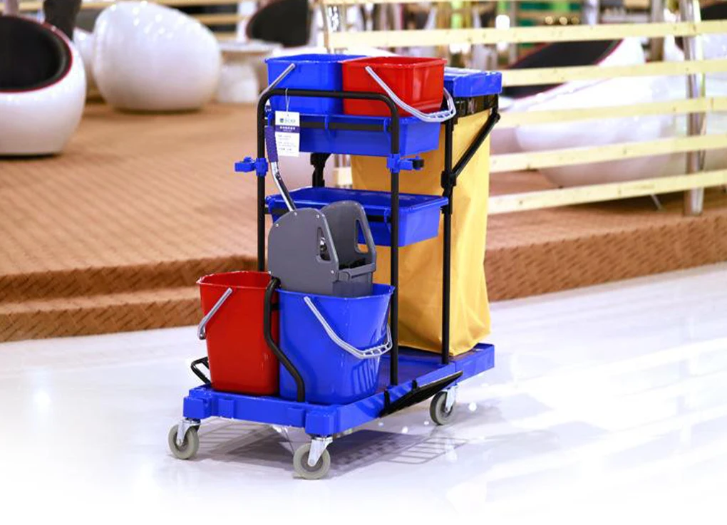 Hotel Restaurant Airport Multi purpose Cleaning Cart Commercial premises cleaning property management miscellaneous trolley
