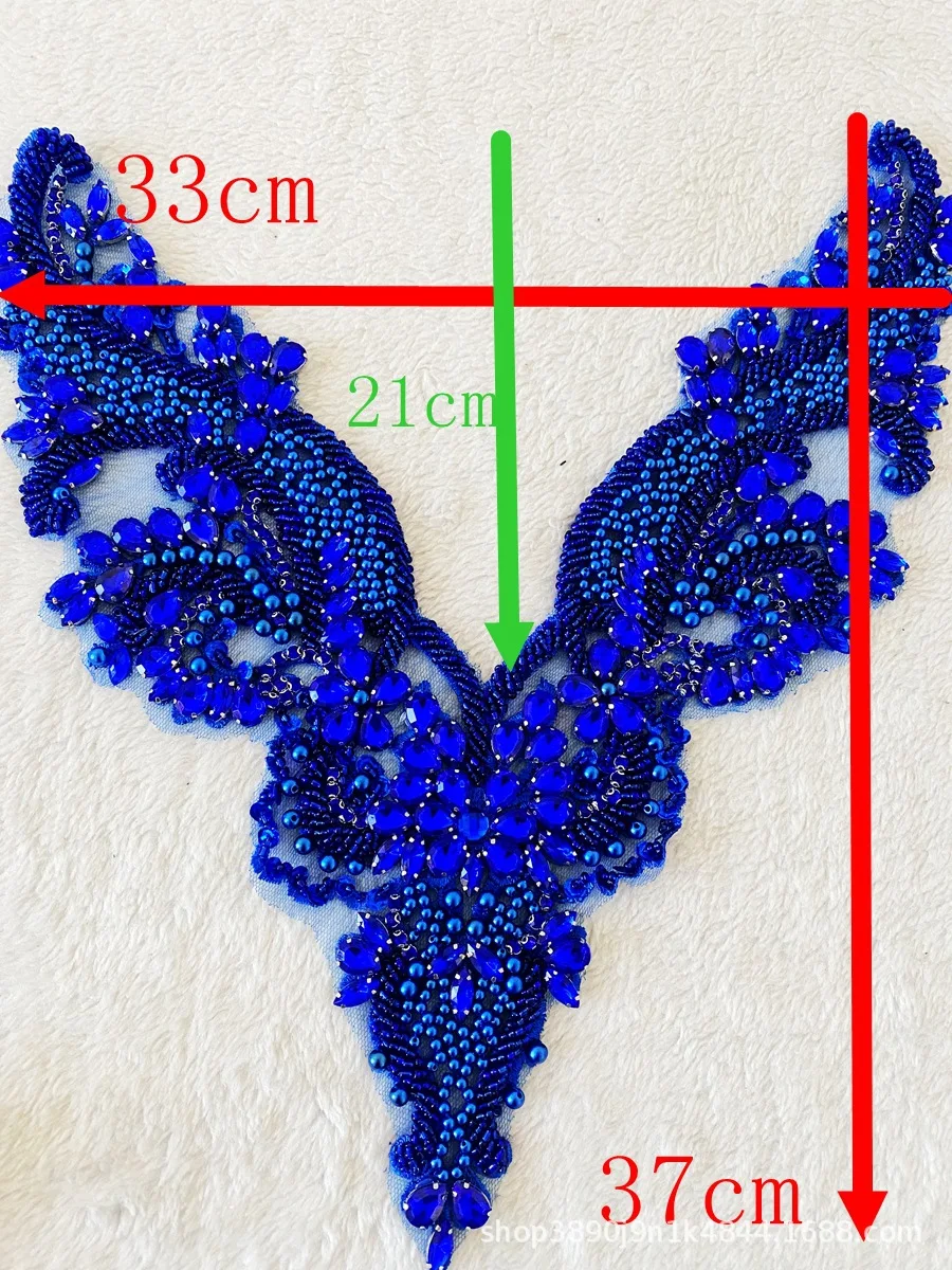 Bridal Wedding Panel Rhinestone Bodice Patch  Mult Color Crystal Appliques for Wedding Dresses