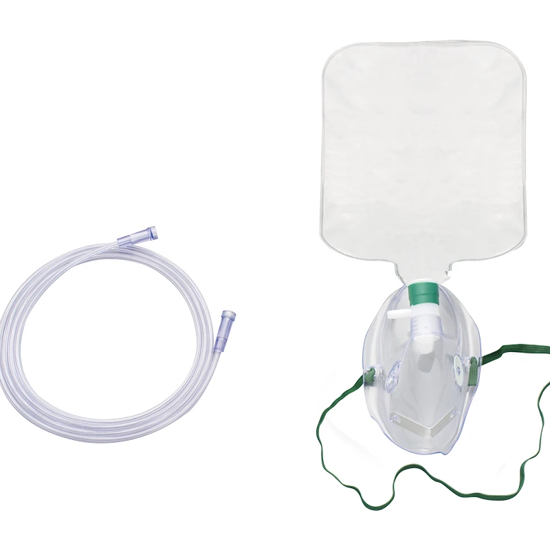 Oxygen mask Non-rebreathing mask with bag Medical Grade PVC Disposable