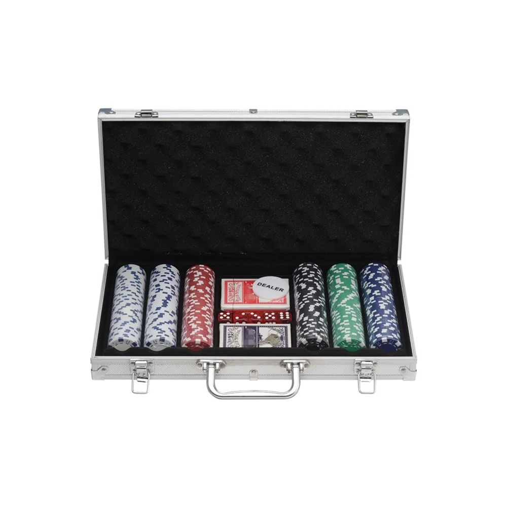 Классический Casino Chips в форме фишек Казино 5 видов цветов 300 pcstexas набор