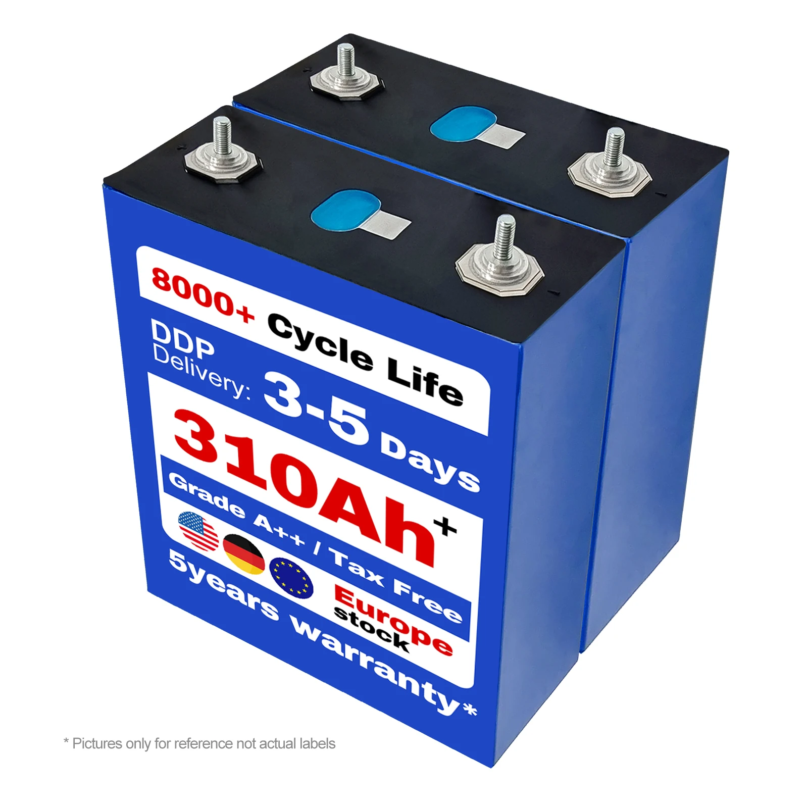 USA Stock 3.2V 280Ah Lifepo4 Battery Rechargeable Cell free tax Prismatic lifepo4 batteries Europe stock for home energy storage
