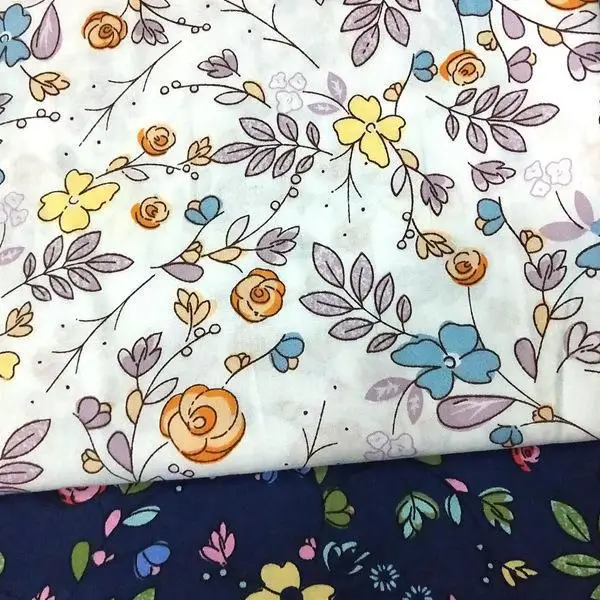 Высококачественная Яркая дизайнерская легкая хлопчатобумажная ткань для рубашек с маленьким цветочным