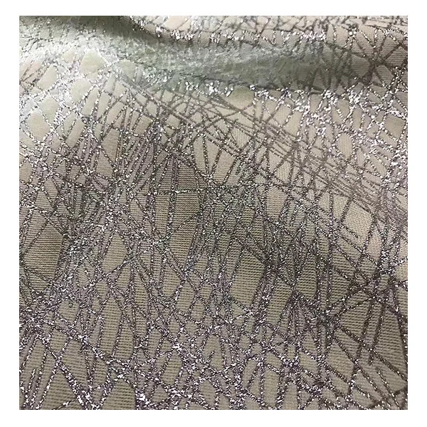 Блестящая серебряная ткань с металлическим блеском для вечернего платья