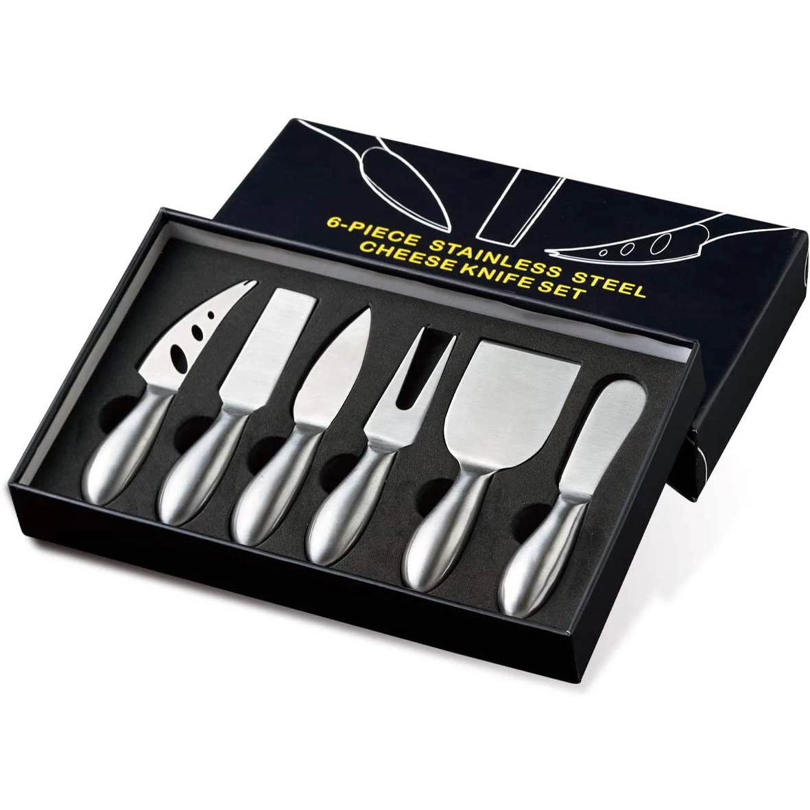 6-Piece Cheese Knife Set - Complete Stainless Steel Cheese Knives