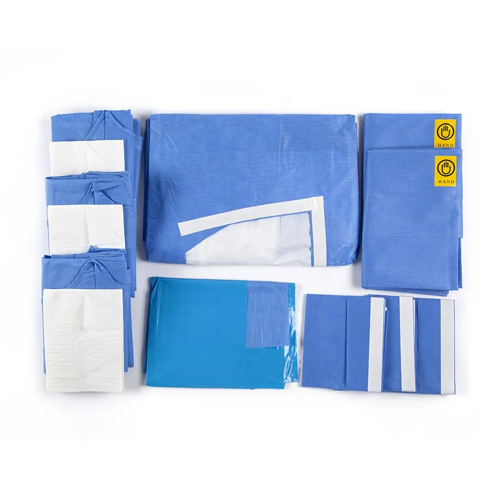 New promotion 2022 Sterile Surgical Kits Factory High Quality Lower Extremity Laparotomy Drape Kit Pack Surgical Gown