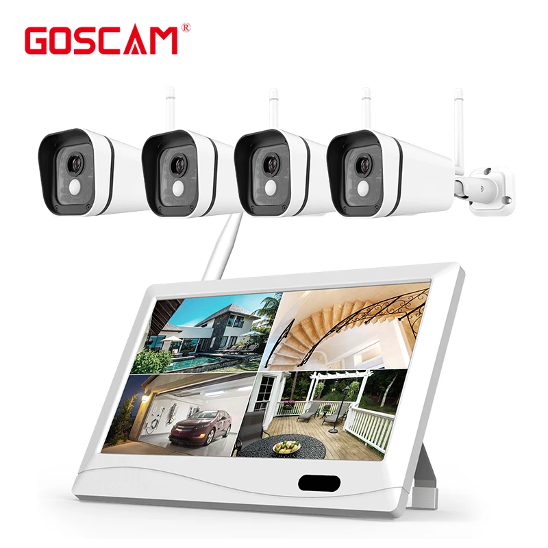 300m wireless no need network ip67 waterproof cctv camera system with monitor