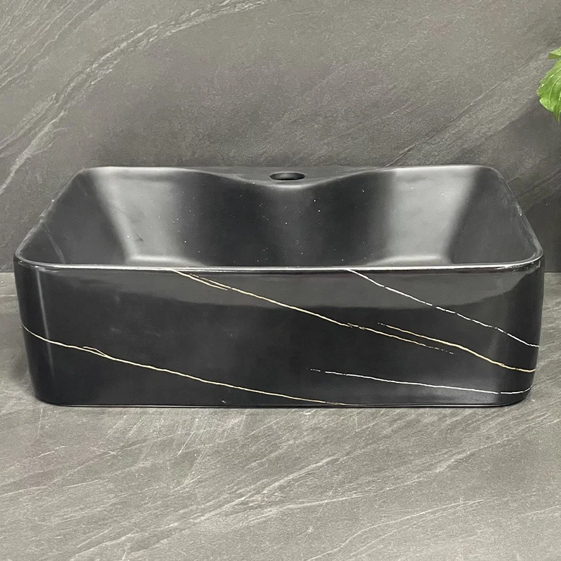hot selling creativity modern style washroom marble countertop and sink lavabo bowl bathroom ceramic handmade art wash basin
