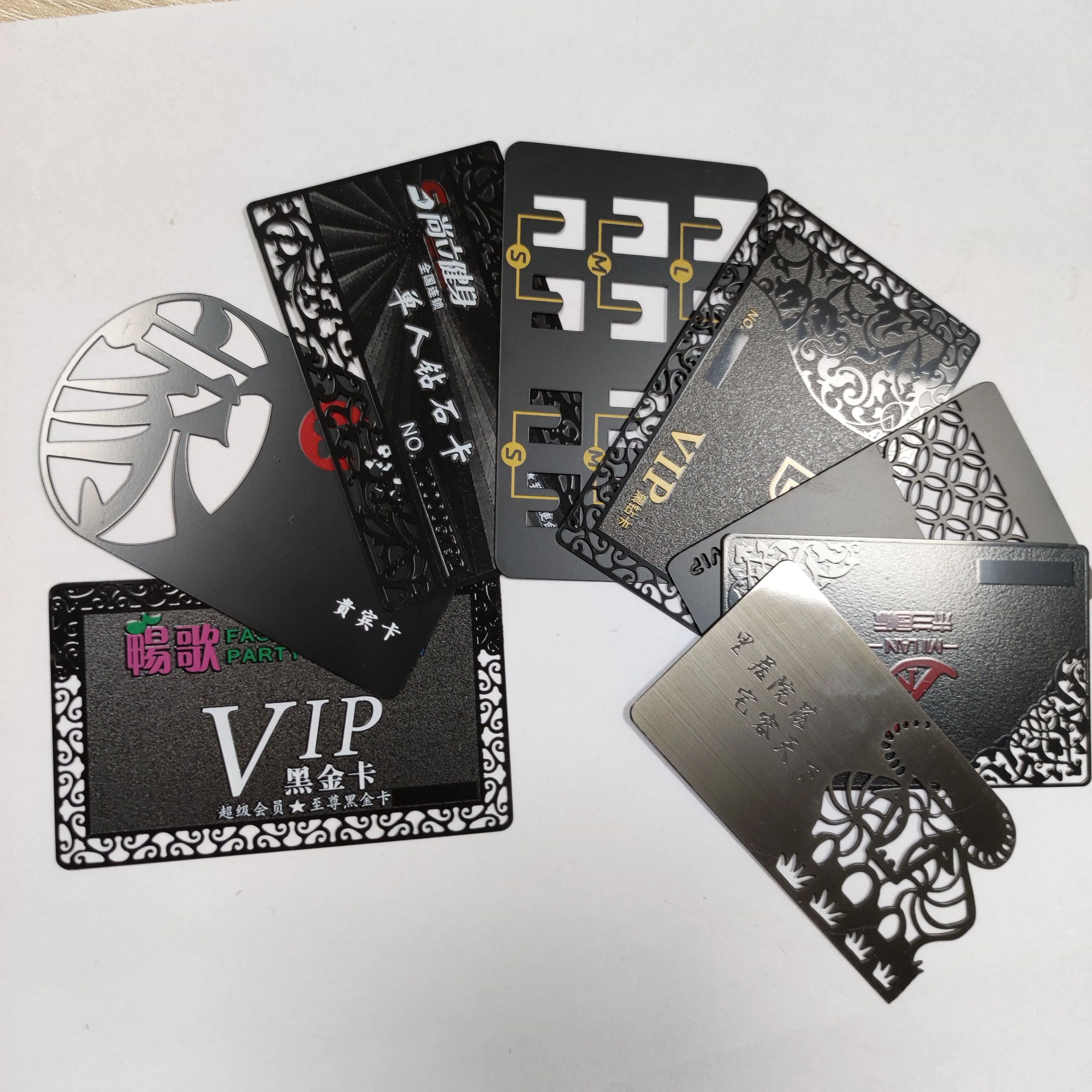 Wholesale High Quality Luxury Black Metal Business Card With Custom Logo