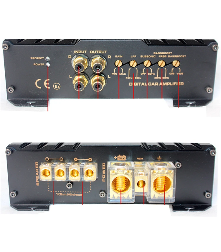 car amplifier class d 12V 1500W Single high power subwoofer speaker amplifier (1500.1D)