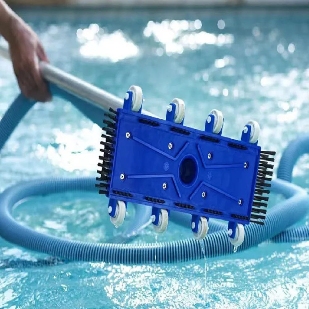 14 inch Heavy Duty  Flexible Weighted Vacuum Head with Side and Bottom Brushed for Cleaning Debris from Pool Floors