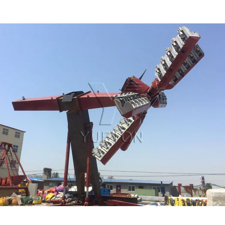 Carnival Fairground Thrill Rides Amusement Park Equipment Adults Extreme Speed Windmill  Top Scan Rides
