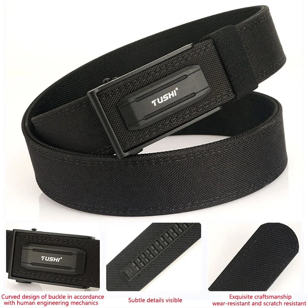 Wholesale 3.8cm Alloy Automatic Buckle Tactical EDC Heavy Duty 1100D Bilayer Nylon Fabric 1100D Bilayer Knitted Belts factory