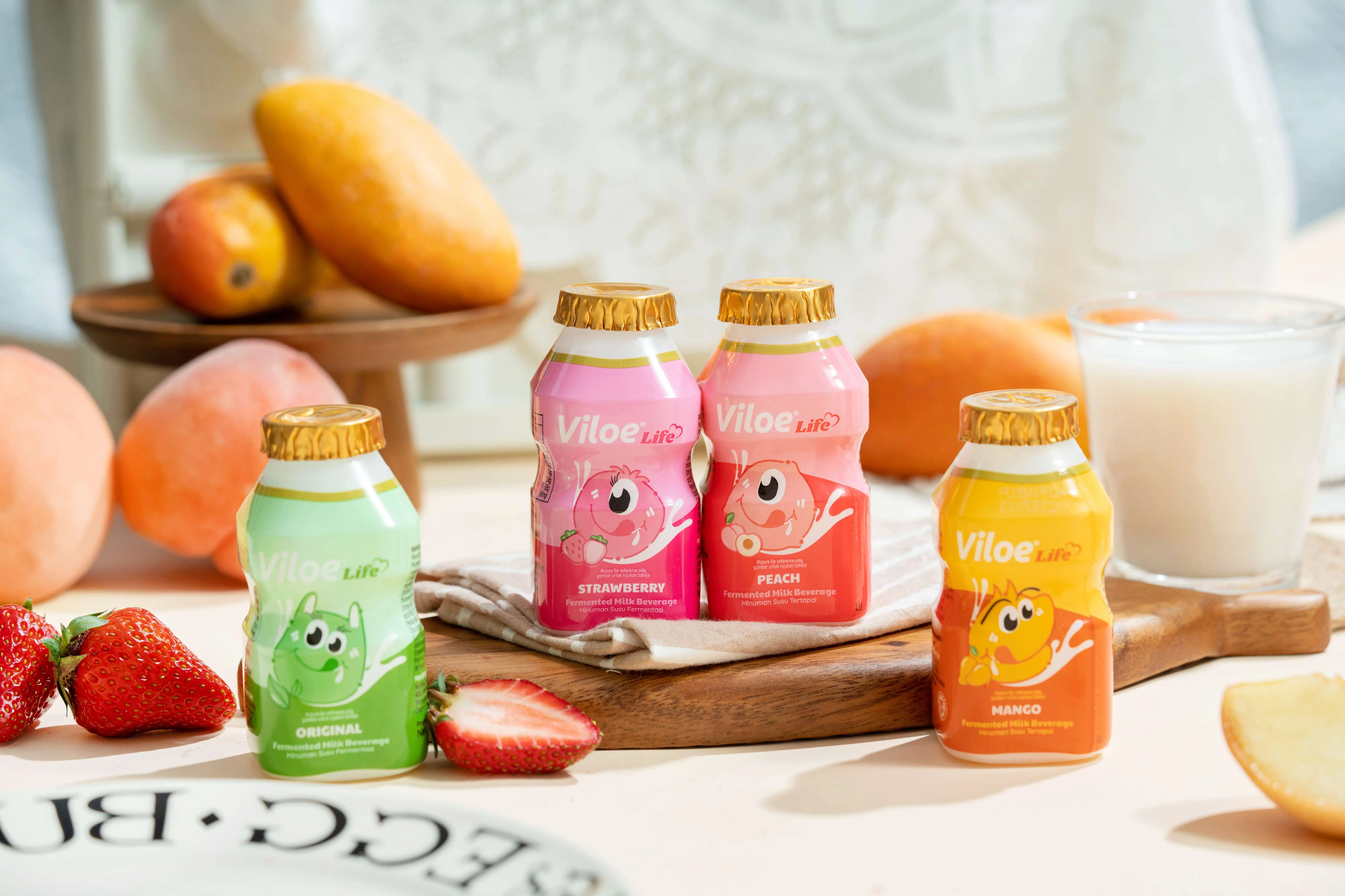 Viloe Life Soft Drink Peach Flavored Lactobacillus Drink 100ML Fermented Milk Beverage