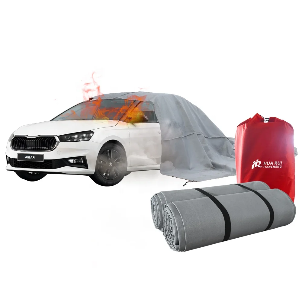 High quality vehicle fire blanket 20ft x 30ft car fireproofing cover for towing services
