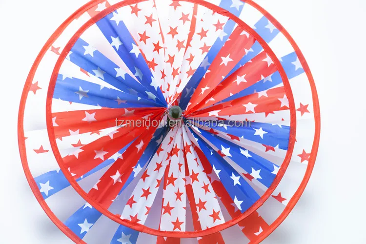 Wholesale artificial handmade American flower pinwheel windmill