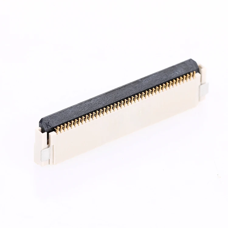 High quality female connector FPC / FFC connector 0.5mm pitch horizontal type upper top contact PCB