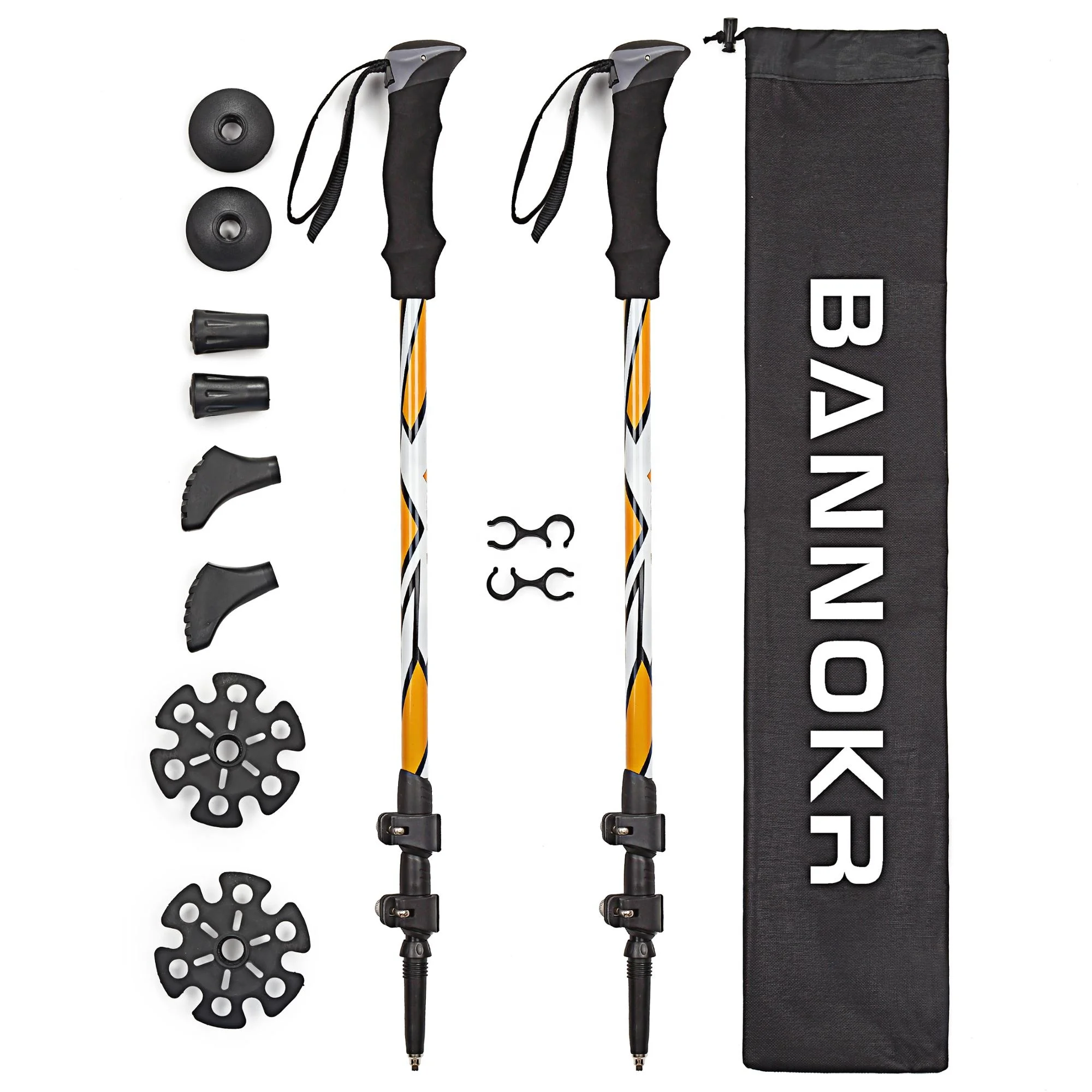Alibaba No.1 hot sale Aluminum alloy 7075 EVA cork handle out quick lock telescopic trekking poles