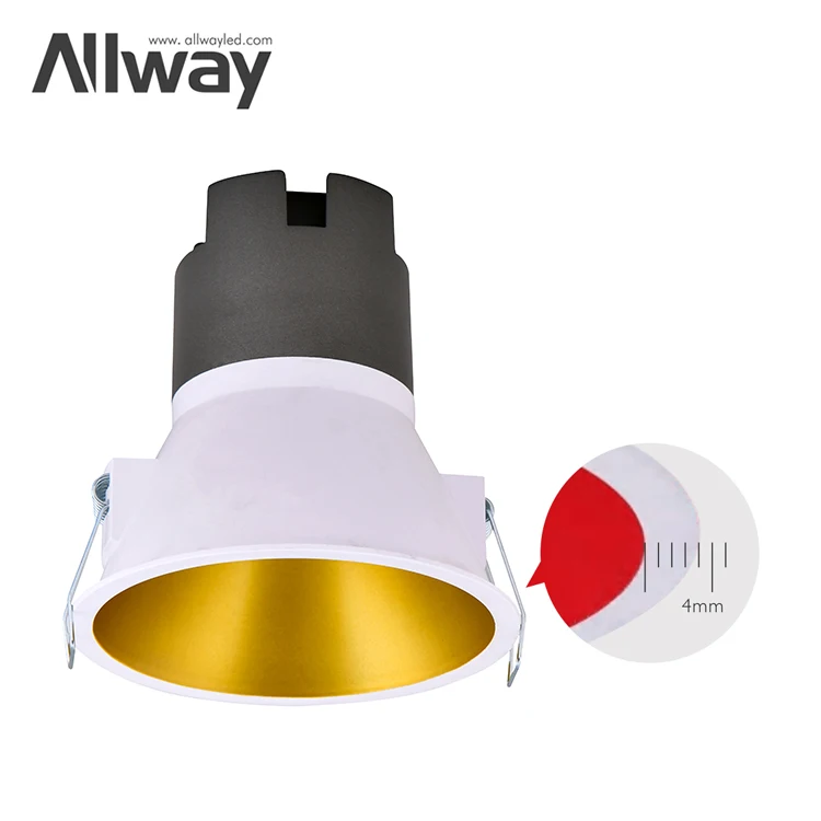 ALLWAY Hot Sales Smart Dimmable Die Casting Aluminum Pc Spot Lamp 5watt Led Recessed Down Light