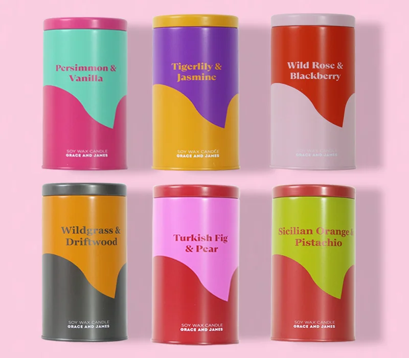 Custom food grade black loose tea tin jars spice food tin storage container empty round airtight coffee bean tin can packaging