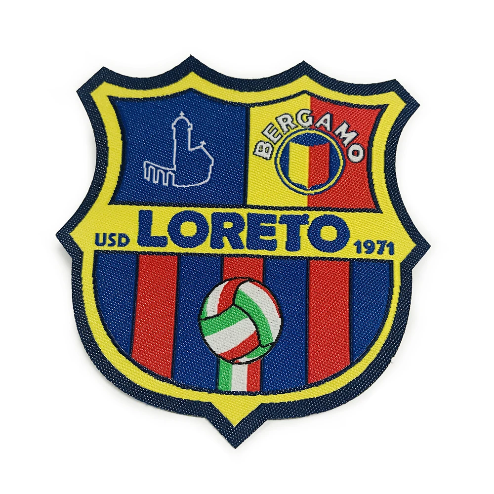 Customized football team embroidered woven badges