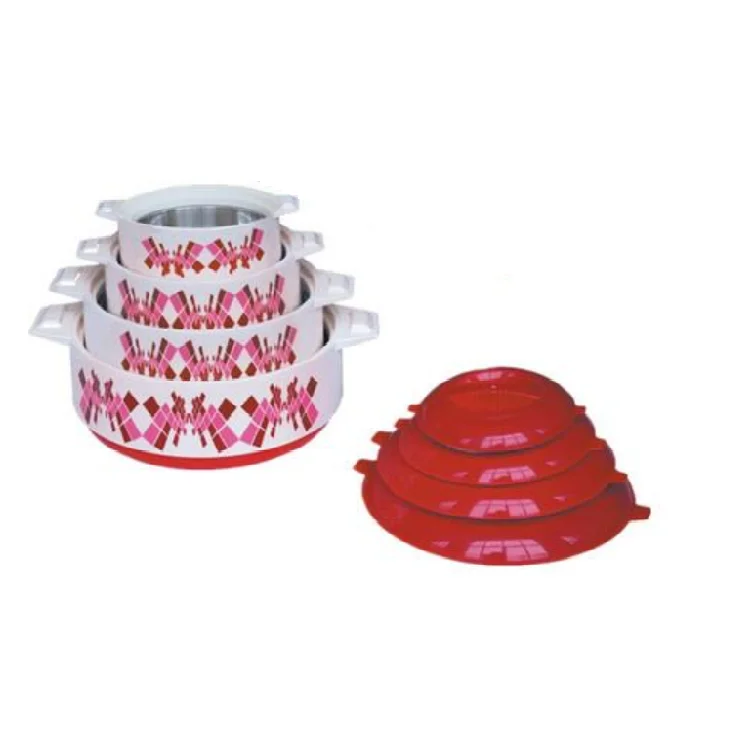 4 Pcs Set Stainless Steel Insulated Plastic Food Storage Container Food Warmer Hot Pot Casserole