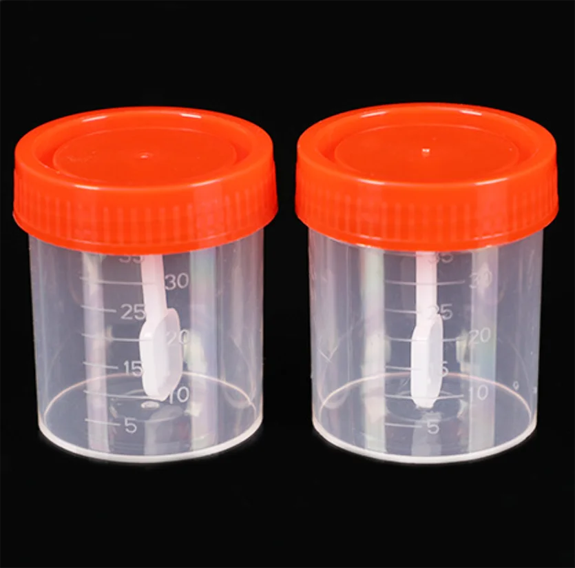 Hospital clinic use medical disposable short 16mm high specimen stool urine container medical sputum cup