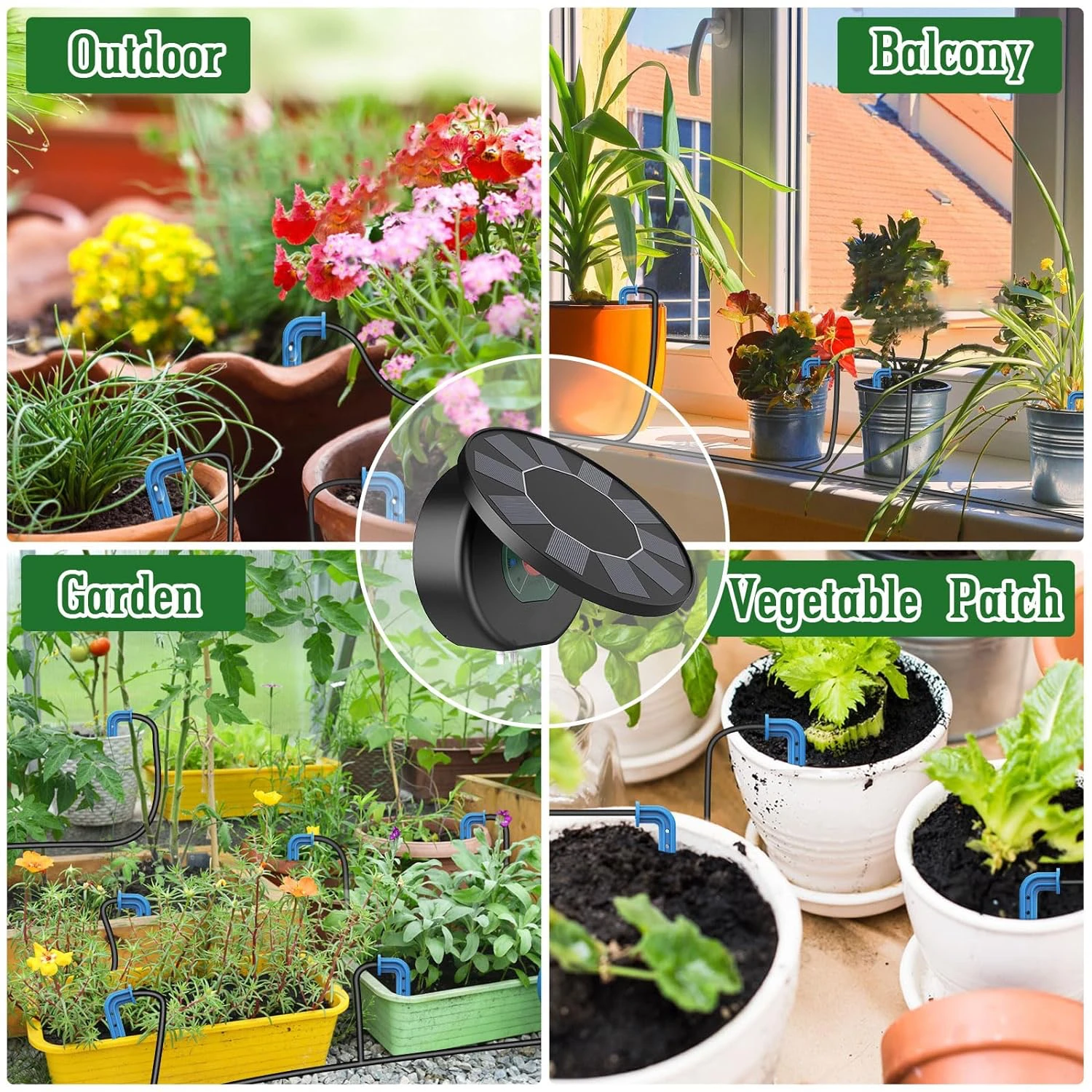 Automatic Drip Irrigation System , for Garden Outdoor/Indoor Backyard Plant Watering  Kit Latest Solar DIY Timer Drop Irrigation