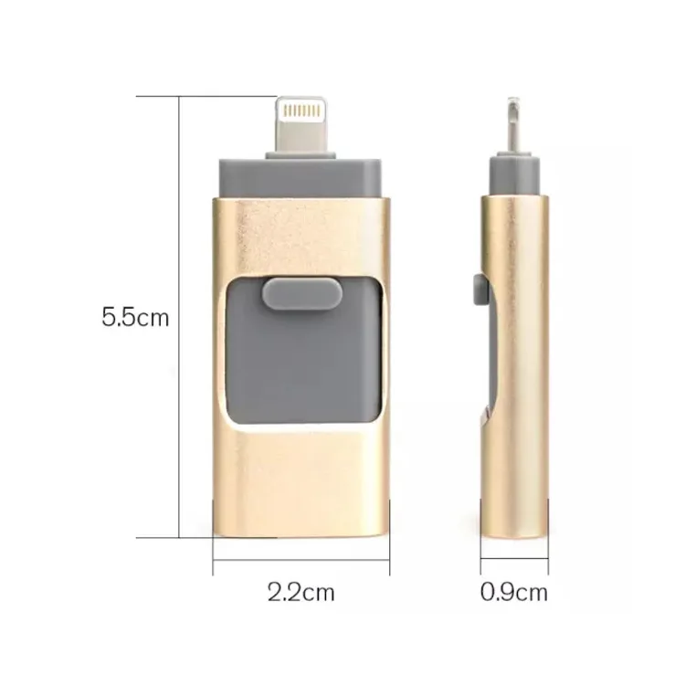 Waterproof Metal OTG Usb Flash Drive 4G 8G 32G 64GB Pendrive Memory Usb Stick Otg Usb 3.0 4.0 Flash Drive For iphone Smartphone